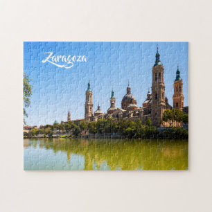 Pussel för Zaragoza Spanien beställnings- textfo