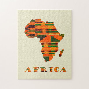 Pussel från Afrika Karta
