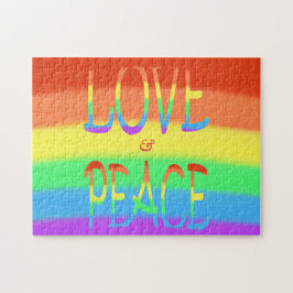 Pussel från Kärlek och Peace Rainbow Brev