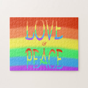 Pussel från Kärlek och Peace Rainbow Brev