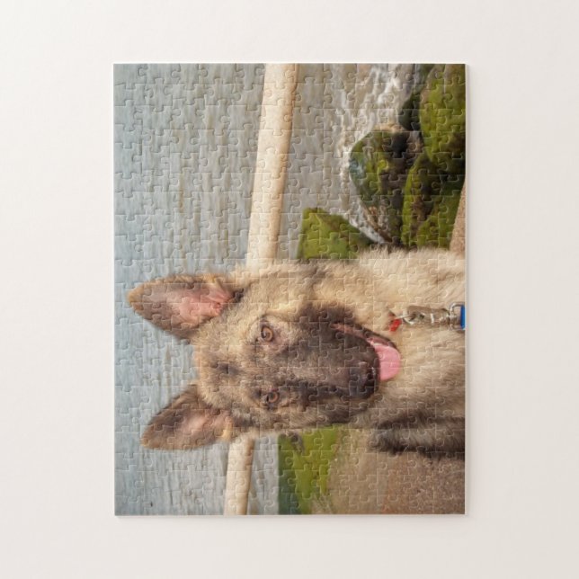 Pussel German Shepherd by Sea (Vertikal)