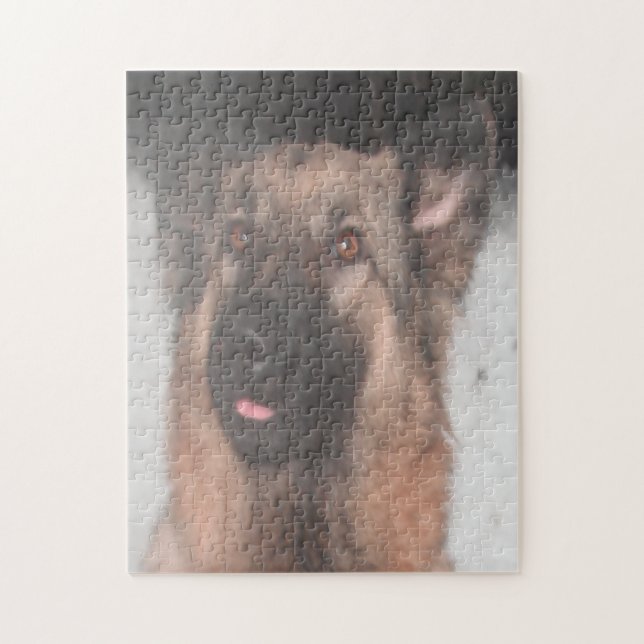 Pussel German Shepherd Sticking Tunga Ut (Vertikal)