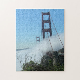 Pussel - Golden Grind Bridge i Fog
