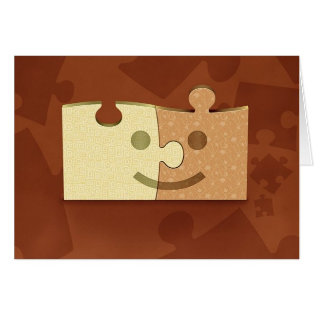 Pussel Hälsningskort (Framsidan Horizontal)