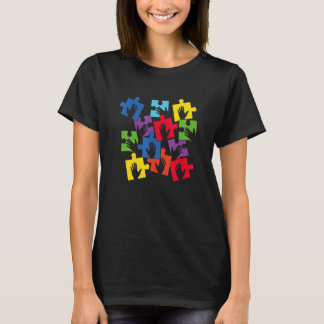 Pussel Hand Vänlig Autism Medvetenhet Autistisk Au T Shirt