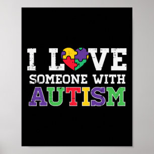 Pussel Heart I Kärlek någon med autismmedvetenhet Poster