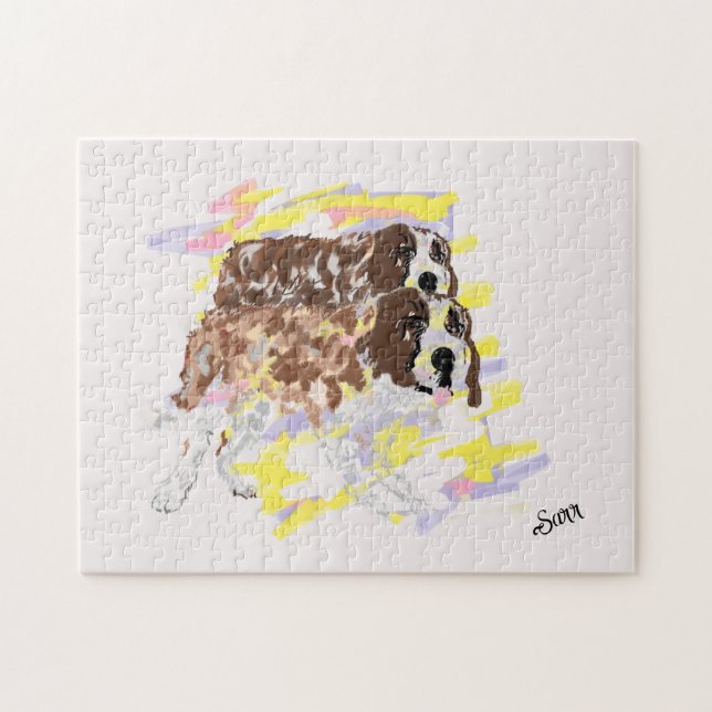 Pussel-Hund i vindens Pussel (Horisontell)