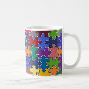 Pussel i färg delarare kaffemugg