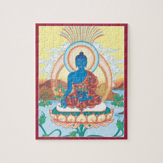 PUSSEL I TIN - medicinen Buddha - läka som är (Vertikal)