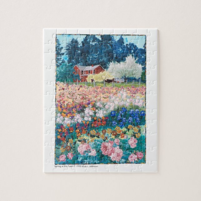 pussel - konsttäckevår på lantgården (Vertikal)