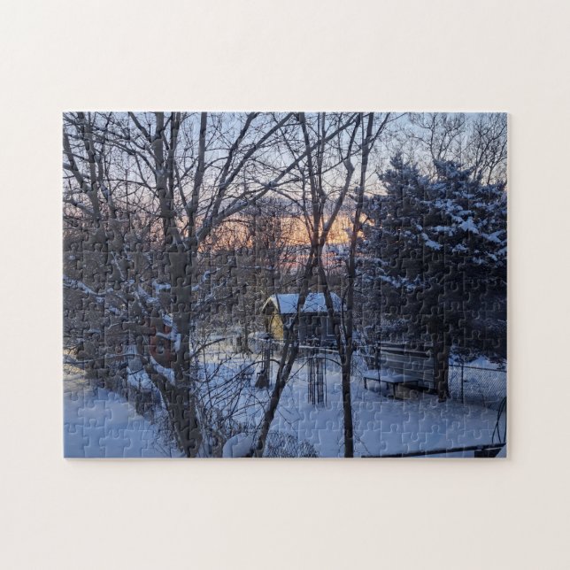 Pussel - Krisp Vinter-morgon (Horisontell)