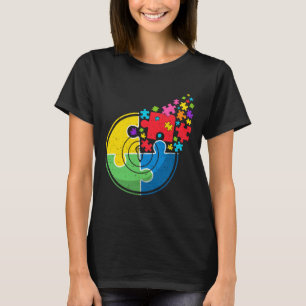 Pussel Lacrosse Support Autism Awareness Manar Wom T Shirt