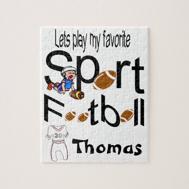 Pussel Låt oss spela vår favorit sport Fotboll (Vertikal)