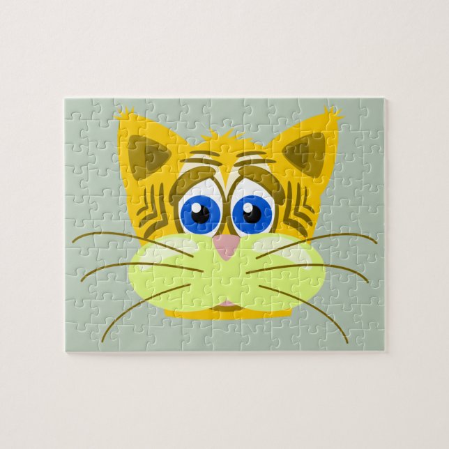 Pussel ledsen kattunge (Horisontell)