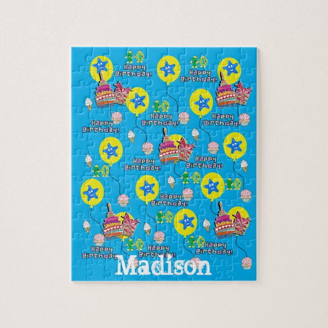 Pussel, Lycklig 10:e födelsedagen, #10 Birthday Bl Pussel (Vertikal)