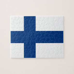 Pussel med Finlands Flagga