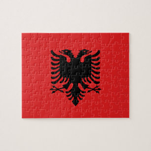 Pussel med Flagga av Albanien