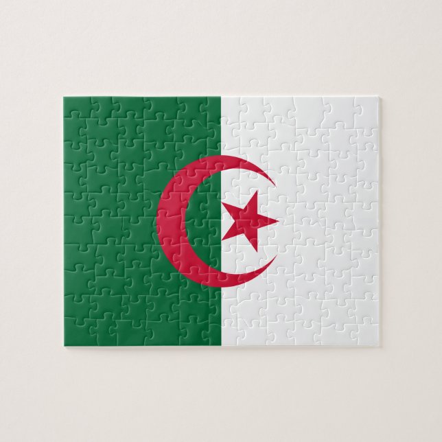 Pussel med Flagga av Algeriet (Horisontell)