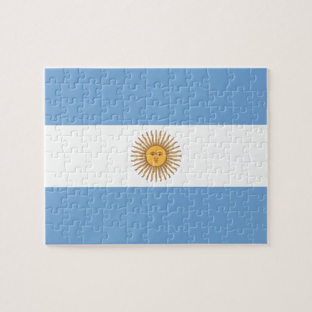 Pussel med Flagga av Argentina (Horisontell)