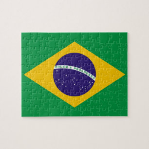 Pussel med Flagga av Brasilien