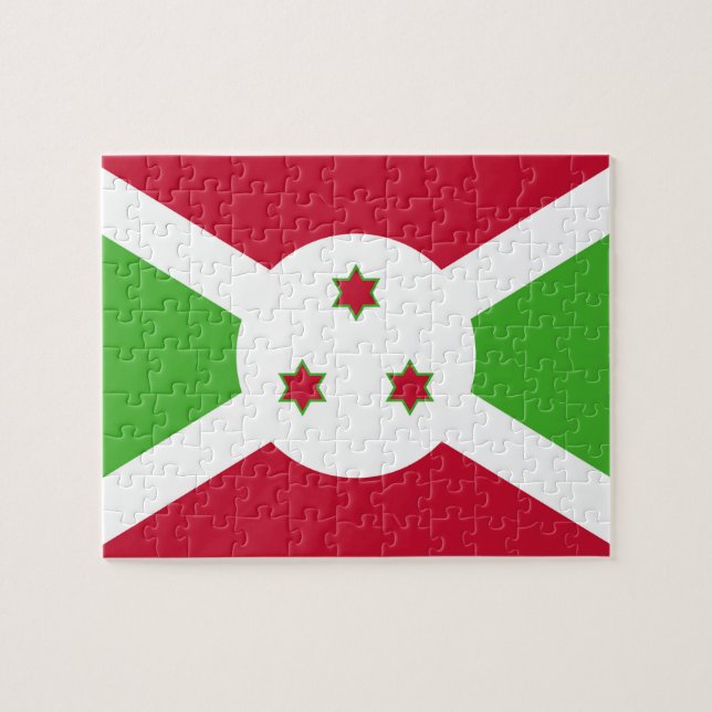Pussel med Flagga av Burundi (Horisontell)