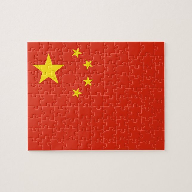 Pussel med Flagga av China (Horisontell)