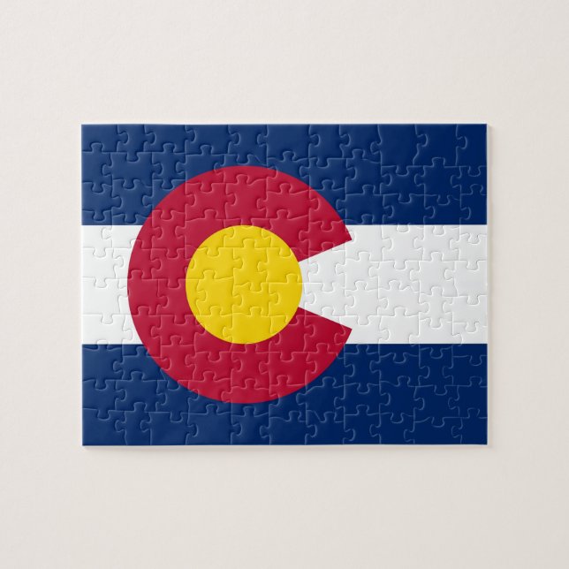 Pussel med Flagga av Colorado State (Horisontell)