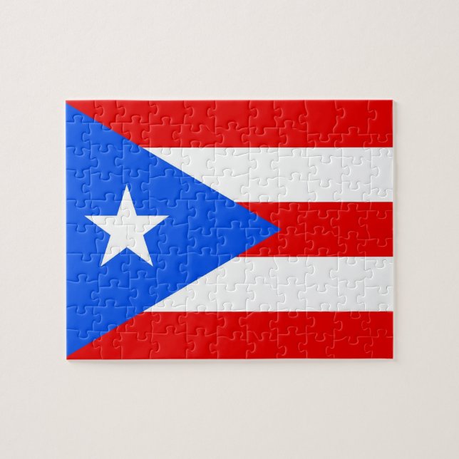 Pussel med Flagga av delstaten Puerto Rico (Horisontell)
