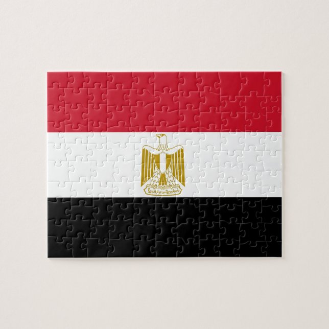 Pussel med Flagga av Egypten (Horisontell)