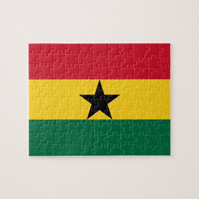 Pussel med Flagga av Ghana (Horisontell)