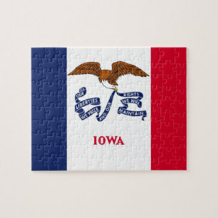 Pussel med Flagga av Iowa-staten