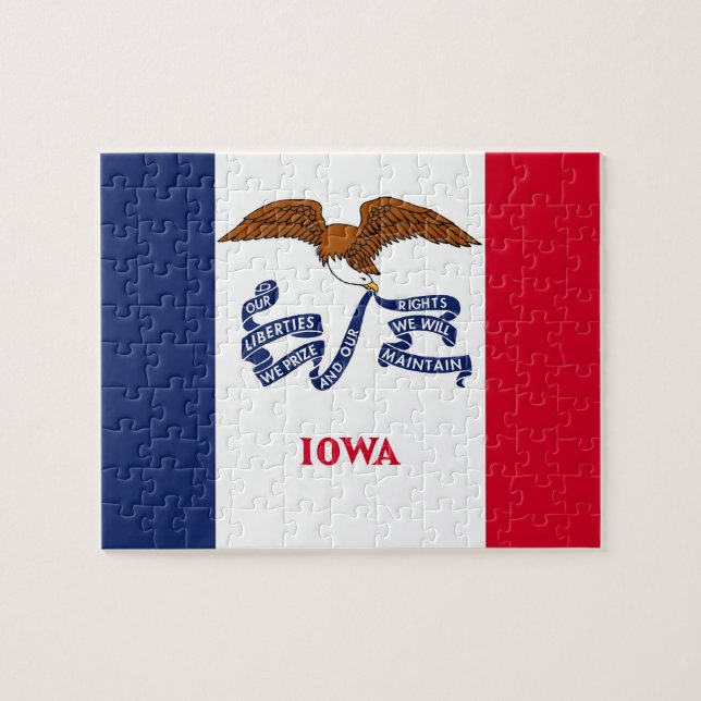 Pussel med Flagga av Iowa-staten (Horisontell)