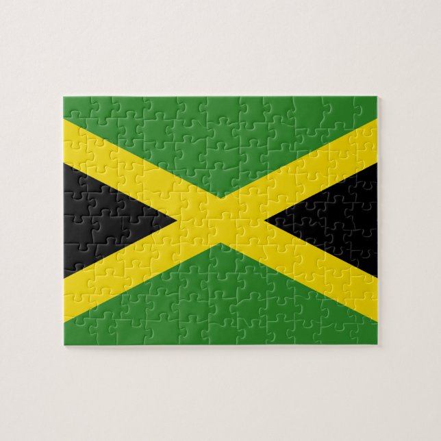 Pussel med Flagga av Jamaica (Horisontell)