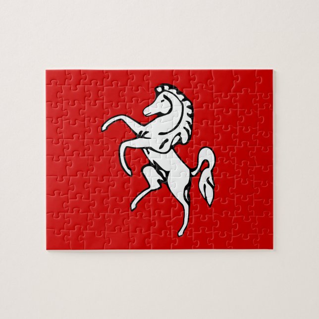 Pussel med Flagga av Kent, England (Horisontell)