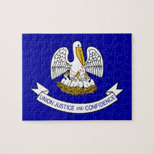 Pussel med Flagga av Louisiana-staten