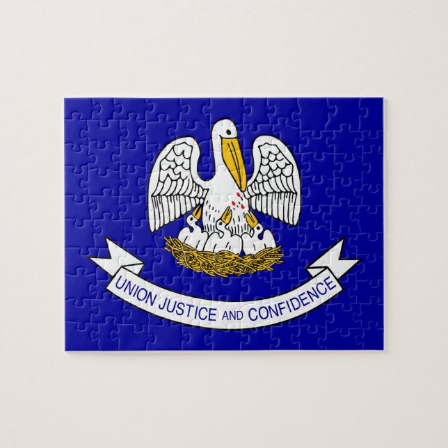 Pussel med Flagga av Louisiana-staten (Horisontell)