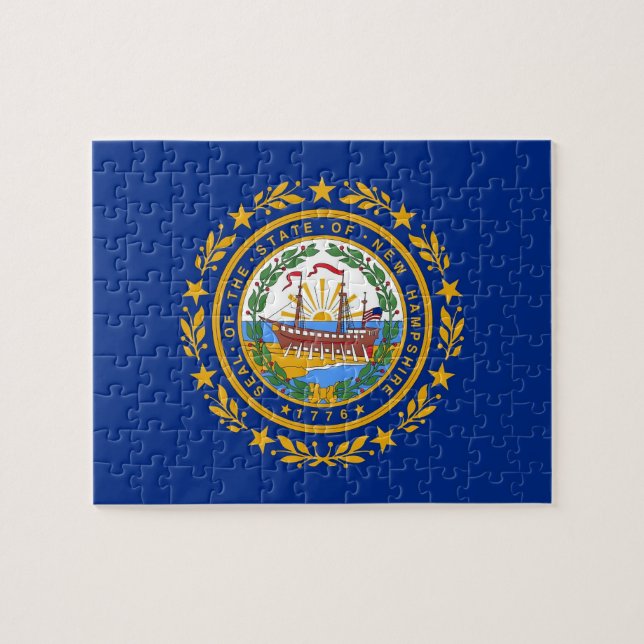 Pussel med Flagga av New Hampshire State (Horisontell)
