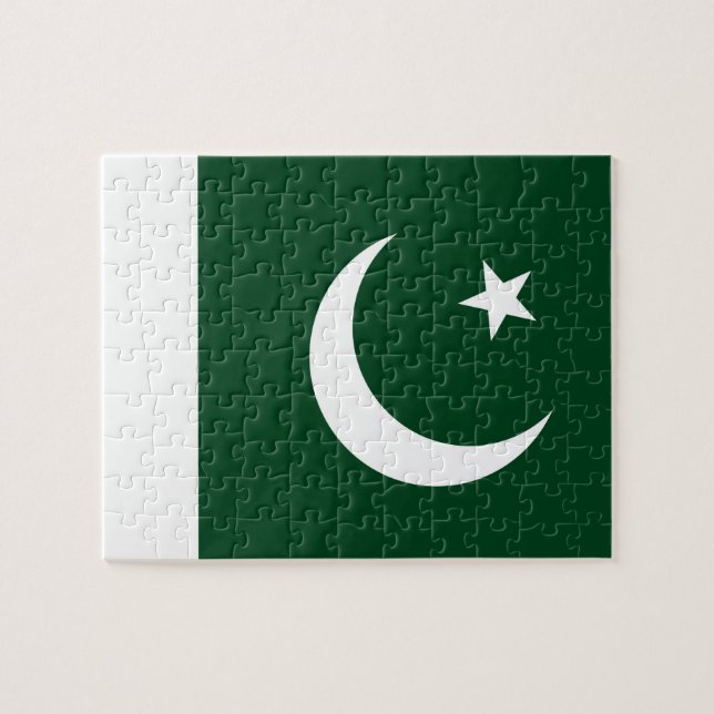Pussel med Flagga av Pakistan (Horisontell)