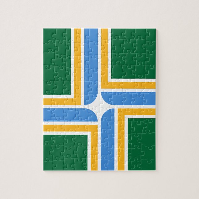 Pussel med Flagga av Portland City (Vertikal)