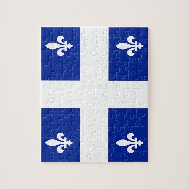 Pussel med Flagga av Quebec, Kanada (Vertikal)