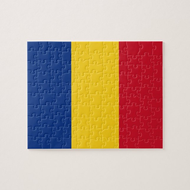 Pussel med Flagga av Rumänien (Horisontell)