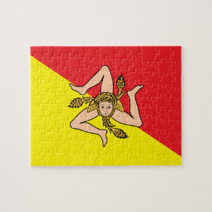 Pussel med Flagga av Sicilien, Italien