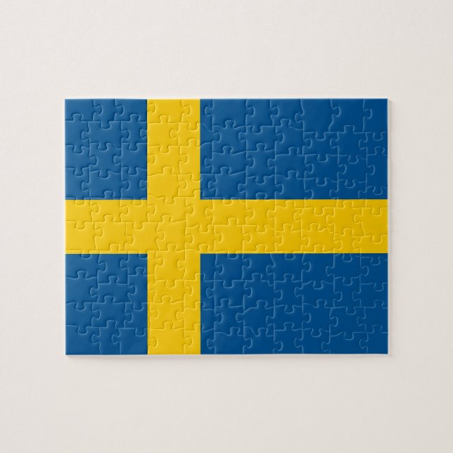 Pussel med Flagga av Sverige (Horisontell)