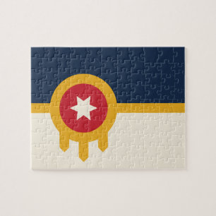 Pussel med Flagga av Tulsa, Oklahoma