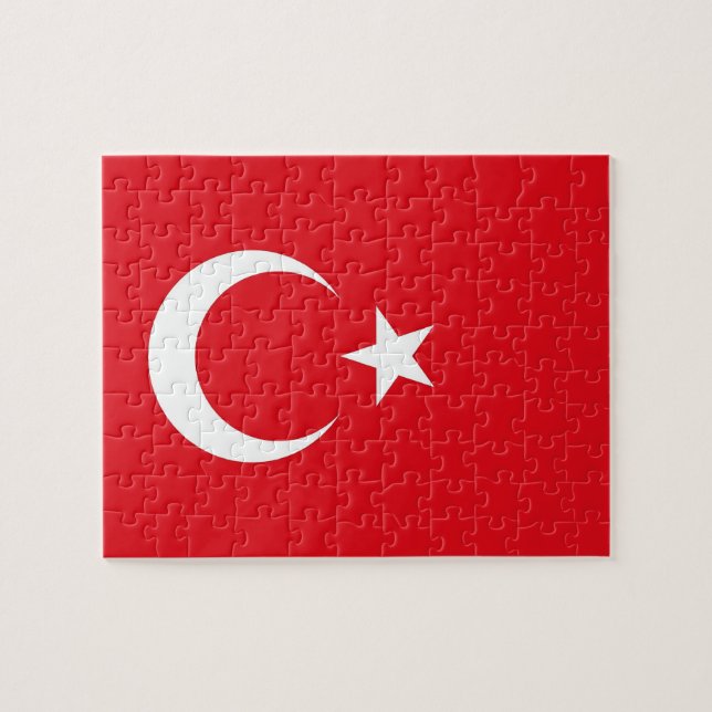 Pussel med Flagga av Turkiet (Horisontell)