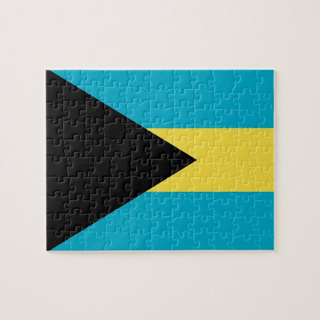 Pussel med Flagga Bahamas (Horisontell)