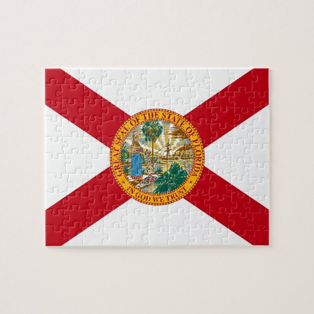 Pussel med Flagga i delstaten Florida (Horisontell)