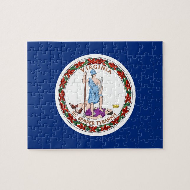Pussel med Flagga i delstaten Virginia (Horisontell)
