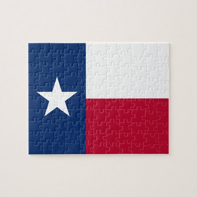 Pussel med Flagga i Texas-staten (Horisontell)