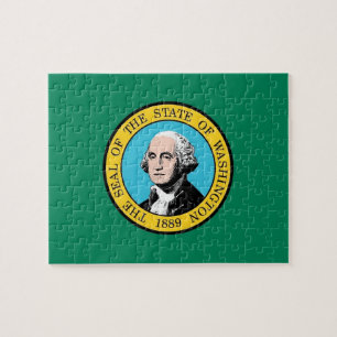 Pussel med Flagga i Washington